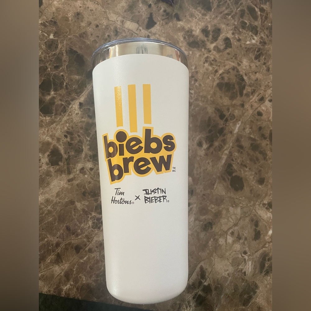 Brand new Justin Beiber Tim hortons cup.